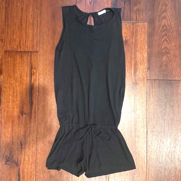 LNA SLEEVELESS ROMPER, SIZE US SMALL, BLACK - Picture 1 of 10